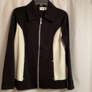 Chico’s Black/Off White short jacket